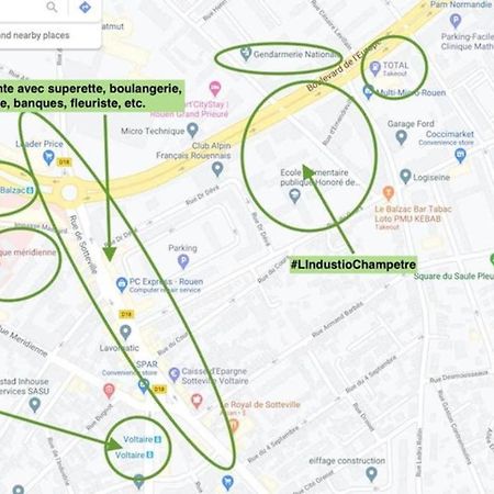 #Lindustriochampetre Free Parking, Bien Situe, Spacieux, Proche Clinique Rouen Luaran gambar